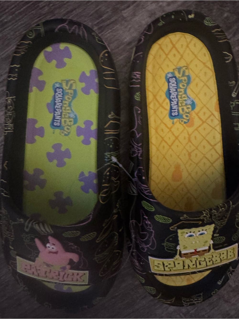 SpongeBob SquarePants and Patrick Men's Comfort Foam Slide Sandals men’s size 8 - Picture 3 of 6